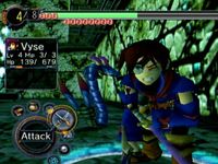 une photo d'Ã©cran de Skies of Arcadia Legends sur Nintendo Gamecube